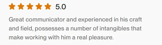 Upwork testimonial from Obi Schlachter - Seeded Somatics